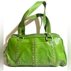 Michael kors Green Leather Studded Handbag